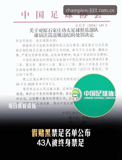 解读足协第三批禁足名单的关键信息：从333体育平台了解赛事公平性